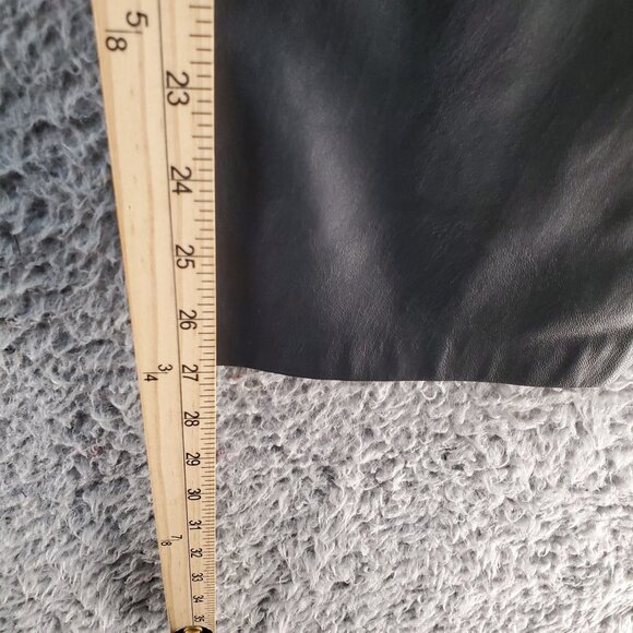 Levis Pants Womens 28 Premium Black Faux Leather Pants Math Club Slacks - Picture 9 of 11